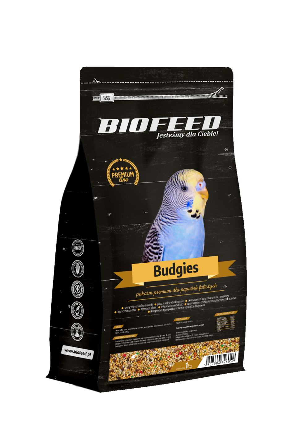 PREMIUM für Wellensittiche 1kg - BIOFEED