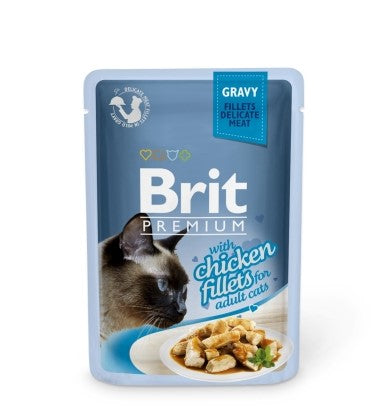 POUCH SOßENFILETS HÄHNCHEN Katzenbeutel mit Hähnchen in Soße 85g - BRIT