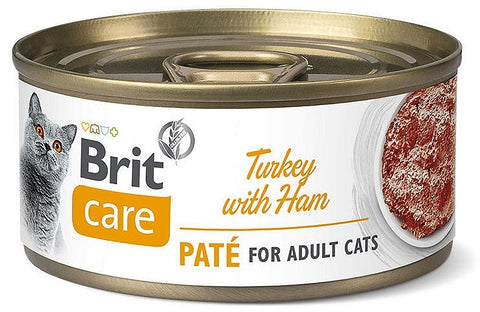 CARE CAT TURKEY & HAM Dose für Katzen mit Pute und Schinken 70g - BRIT