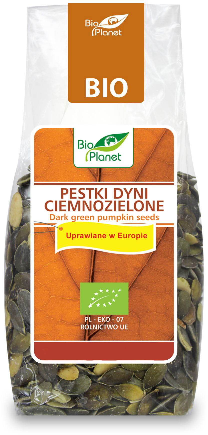 Dark green pumpkin seeds (grown in Europe) ORGANIC 150 g - BIO PLANET 