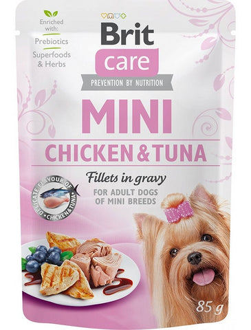 CARE MINI POUCH CHICKEN & TUNA Hundebeutel 85g - BRIT