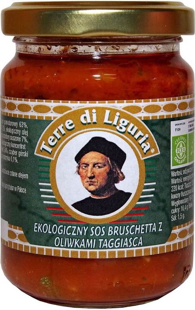 Bruschetta szósz Taggiasca olívabogyóval BIO 135 g - TERRE DI LIGURIA