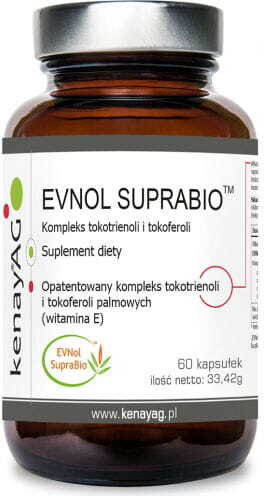 Palm-Tocotrienoler och Tokoferoler Vitamin E evnol supraBIO 60 KENAY-kapslar