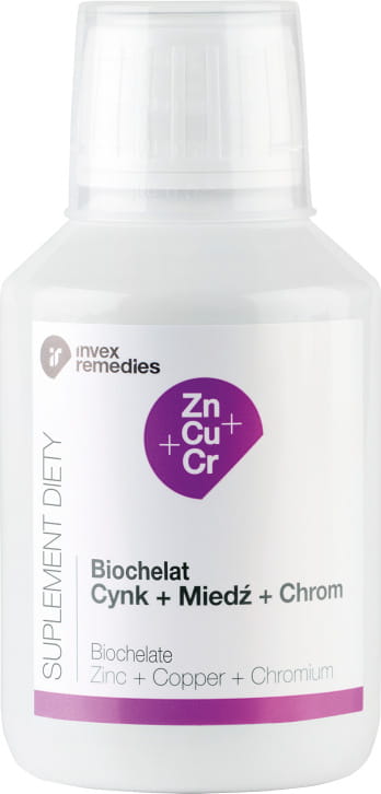 Biochelat Zinek + Měď + Chrom Biochelat Zinek + Měď + Chrom 150ml INVEX REMEDIES
