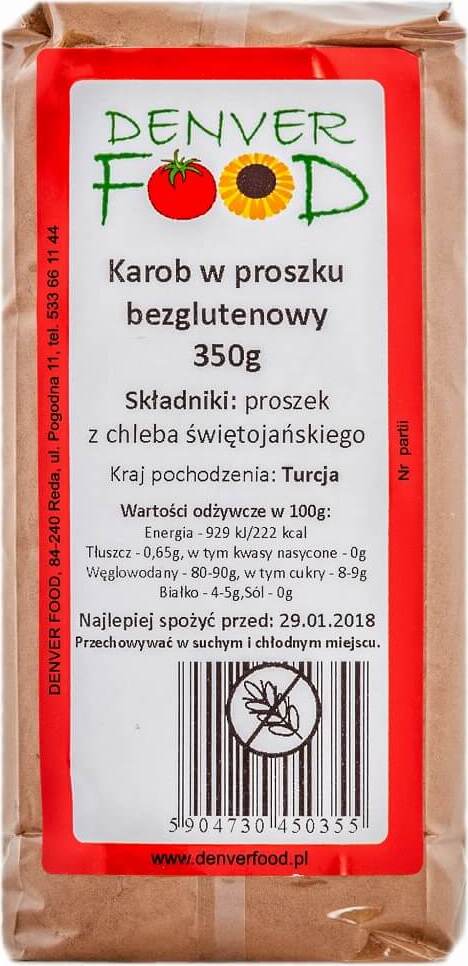 Glutenfritt johannesbrödspulver 350g DENVER FOOD