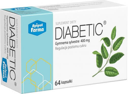 Diabetická Gymnema SylvestrE 400mg regulace hladiny cukru 64 kapslí APIPOL FARMA