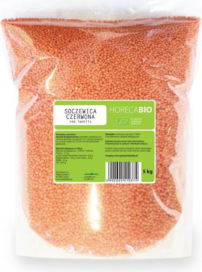 Röda linser EKO 5 kg - HORECA