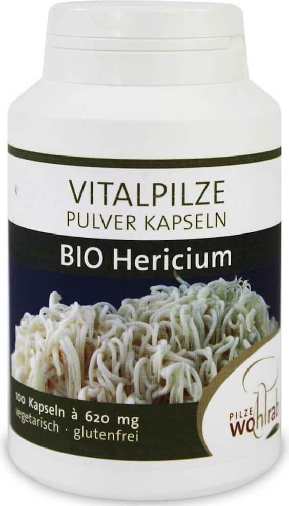 Hericium-svamp BIO 100 kapslar - SVAMP WOHLRAB
