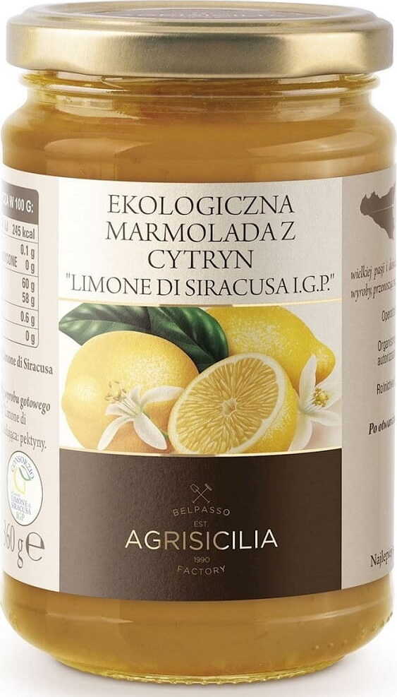 Zitronenmarmelade BIO 360 g - AGRISICILIA