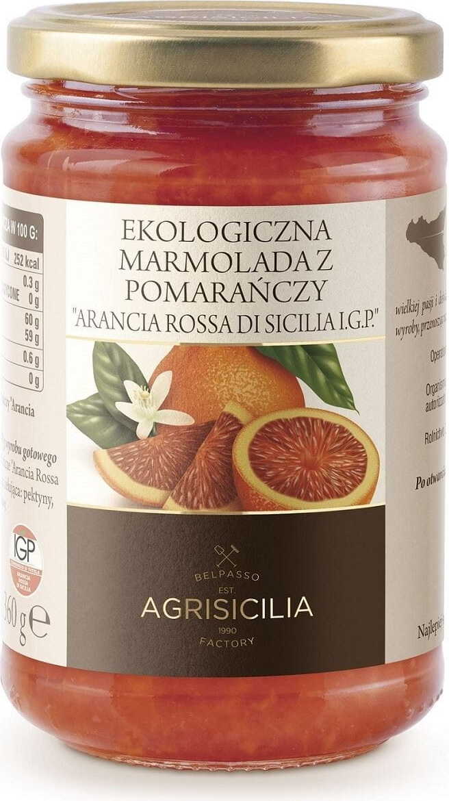 Rote Orangenmarmelade BIO 360 g - AGRISICILIA