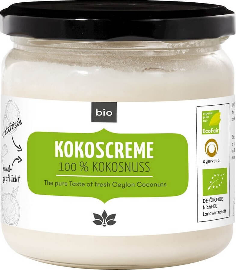 Crème de coco sans gluten BIO 350 g - COSMOVEDA