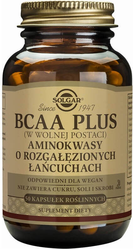 Bcaa plus verzweigtkettige Aminosäuren in freier Form 50 Kapseln SOLGAR