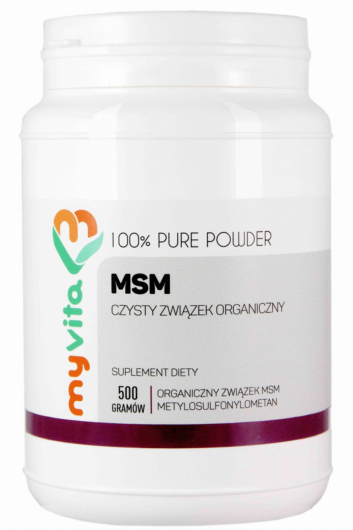 MSM organisches Schwefelverbindungspulver 500g MYVITA