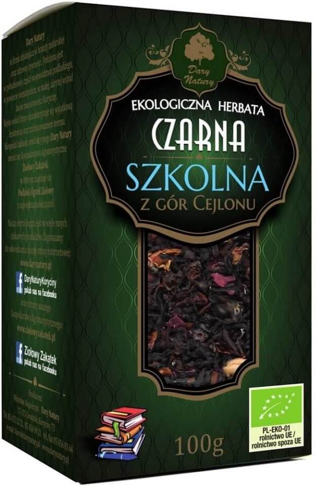 BIO Černý školní čaj 100 g - DARY PŘÍRODY