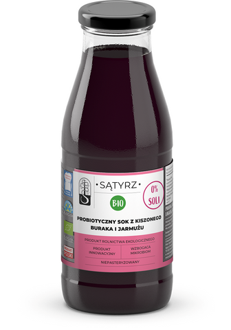 PROBIOTISCHER SAFT AUS HÄHNCHEN, ROTE BETE UND KALK OHNE SALZ BIO 500 ml - SĄTYRZ