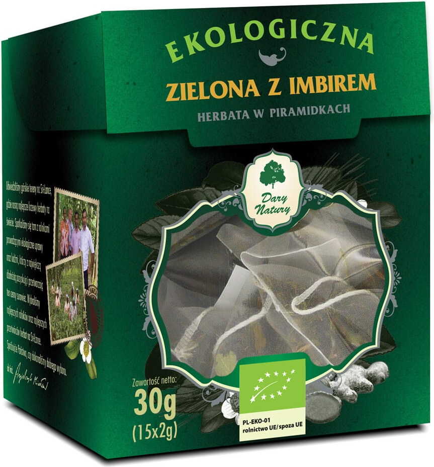 Zöld tea gyömbérrel BIO-piramis (15 x 2 g) - A TERMÉSZET AJÁNDÉKAI