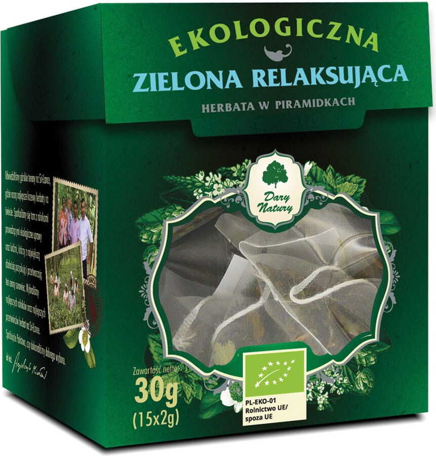 Zelený čaj uvolňující BIO-pyramidy (15 x 2 g) - DARY PŘÍRODY