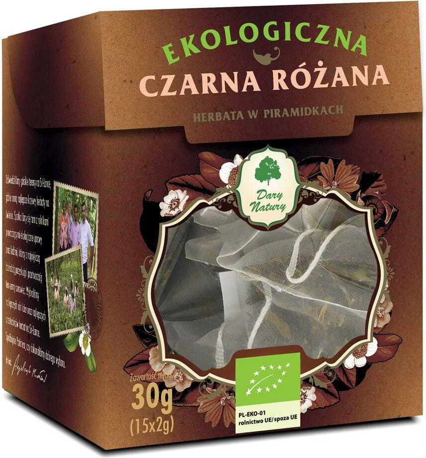 BIO Černý růžový čaj Pyramida (15 x 2 g) - DARY PŘÍRODY