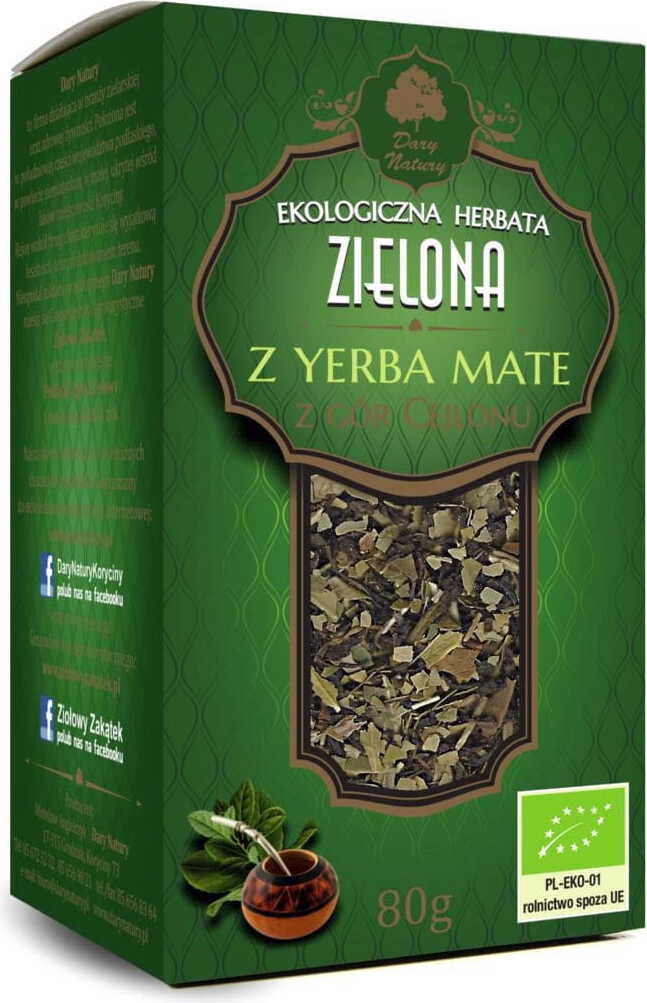 Zelený čaj s Yerba Mate BIO 80 g - DARY PŘÍRODY