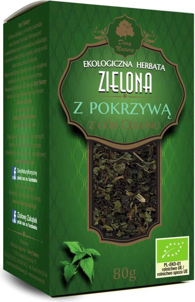Organic Green Tea with Nettle 80 g - GIFTS OF NATURE