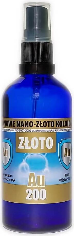 Koloidní neiontové nanozlato AU 200 20ppm 100ml sprej PRO AKTIV