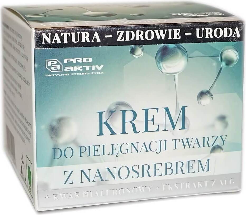 Cremă de față cu nanosilver-hialuronat + extract de alge 50ml PRO AKTIV