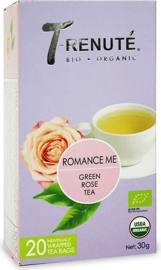 Romance me Ceai verde de trandafir BIO 30 g (15 g x 20 bucăți) - T'RENUTE
