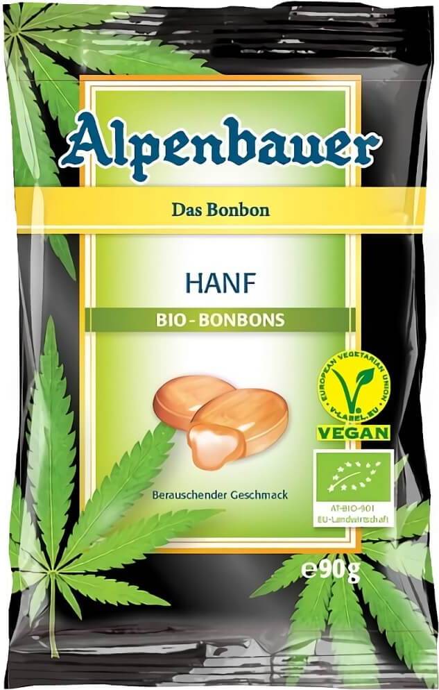 Bonbons con sabor a mango - semillas de cáñamo veganas BIO 90 g - ALPENBAUER