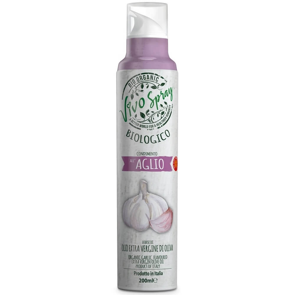 Aceite de oliva virgen extra con sabor a ajo BIO Spray 200 ml - VIVO SPRAY