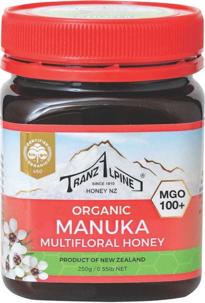 Miel de Manuka MGO 100+ BIO 250 g - TRANZALPINE 