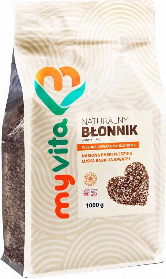 Naturfaser, Flohsamen und Flohsamenschalen 1000g MYVITA