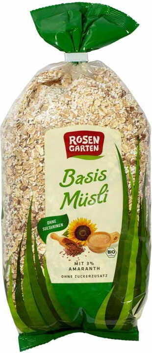 Müsli med amarant BIO 750 g ROSENGARTEN