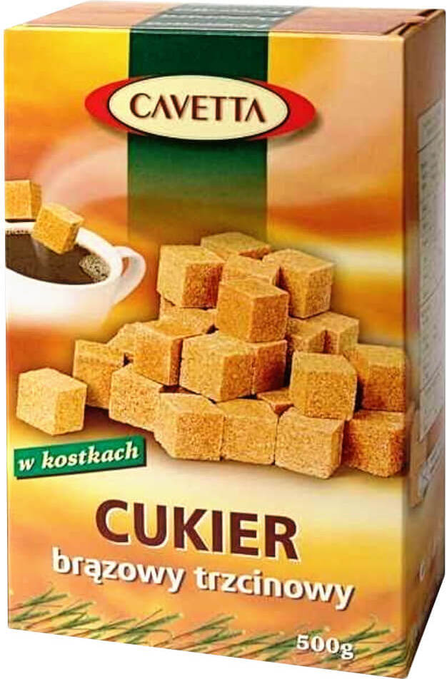 Brun rörsocker i Cavetta-kuber 500 g CONFEX