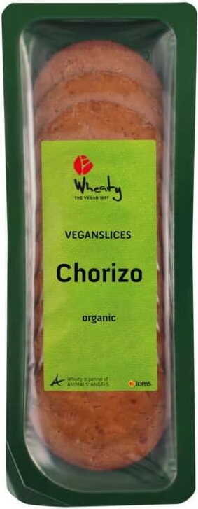 Chorizo vegano en rodajas BIO 80 g - WHEATY