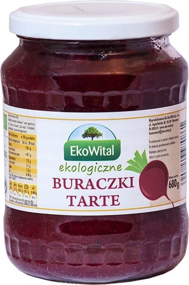 Geriebene Rote Beete BIO 680 g EKOWITAL