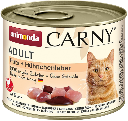 Carny Adult Dose mit Puten- und Hühnerleber 200g - ANIMONDA