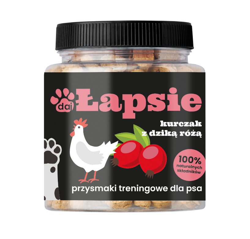 Huhn mit Wildrose 300g - ŁAPSIE