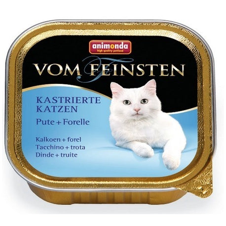 Vom Feinsten für kastrierte Katzen Schale mit Truthahn und Forelle 100 g - ANIMONDA