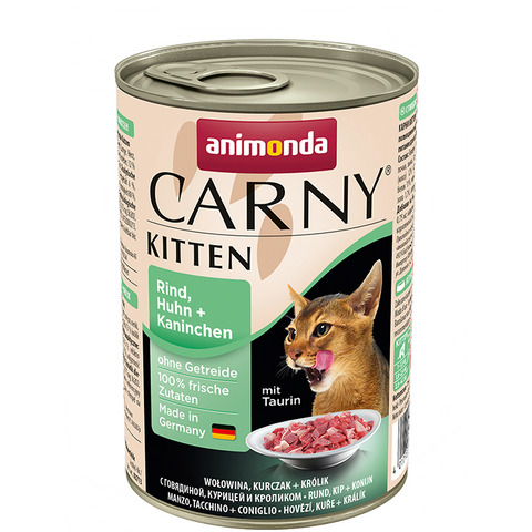 Carny Kitten Dose mit Rind, Huhn und Kaninchen 400g - ANIMONDA