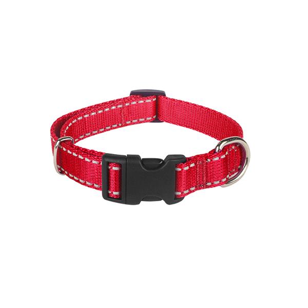 Verstellbares Halsband mit Reflektor 20 - rot - CHABA