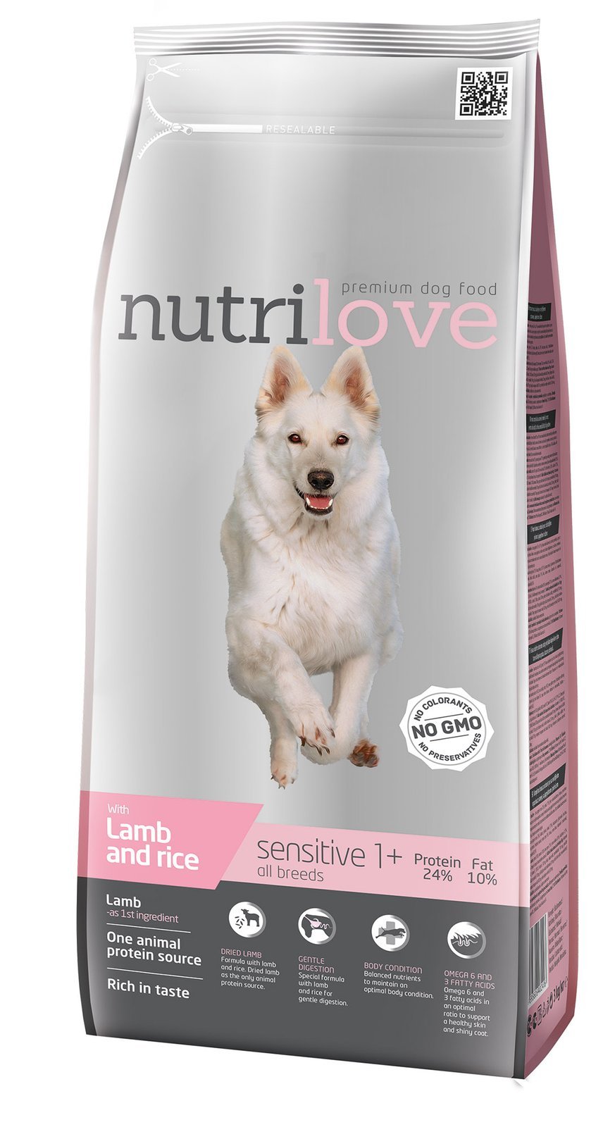 Premium für Hunde SENSITIVE mit Lamm und Reis 3kg [12290] - NUTRILOVE