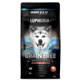 Euphoria Junior Dog Getreidefrei - Truthahn & Lachs 2kg - BIOFEED