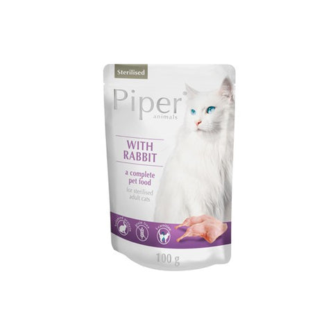 für Katze STERILISIERT MIT KANINCHEN 100g - PIPER