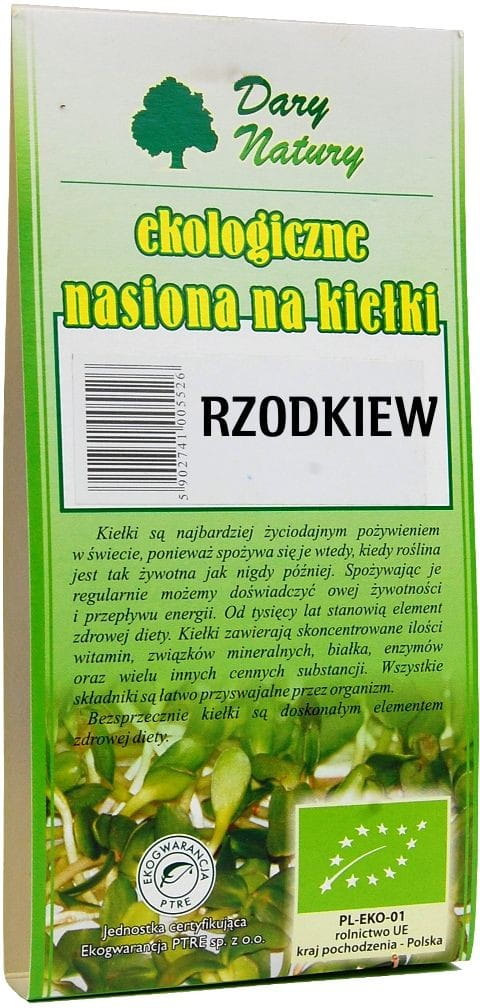 Ředkvičková semena BIO pro klíčky 30 g - DARY PŘÍRODY
