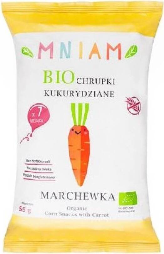 Bánh ngô cà rốt không chứa gluten hữu cơ 55 g YUM