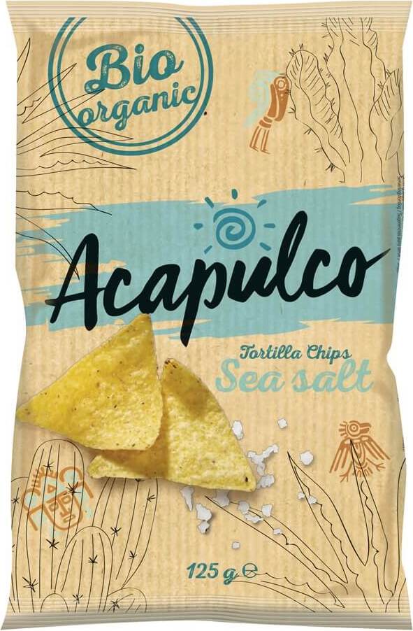 Organic Natural Nachos 125 g - ACAPULCO