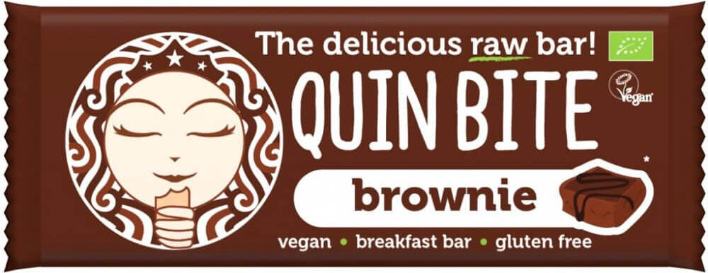 Syrový bezlepkový Brownie tyčinka BIO 30 g QUIN BITE