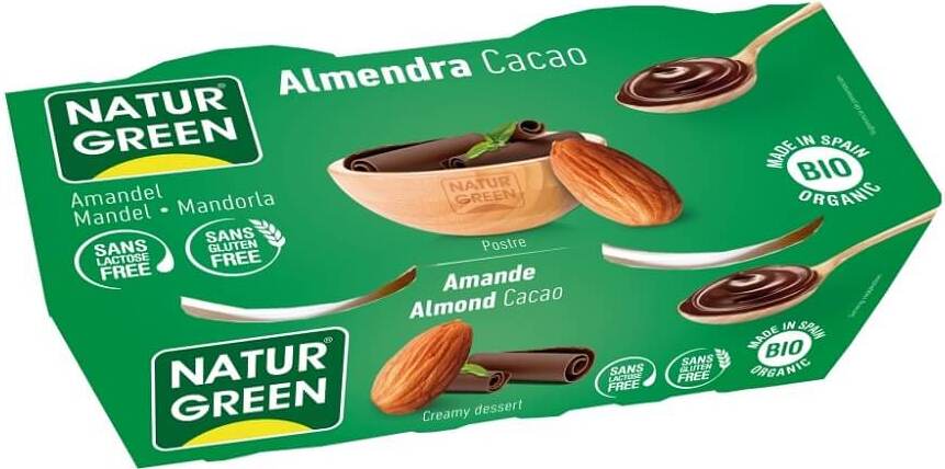 Mandel-Kakao-Dessert glutenfrei laktosefrei BIO 2x125 g NATURGREEN