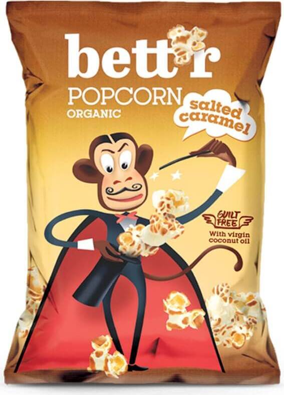 Popcorn con caramello salato senza glutine BIO 60 g BETTR