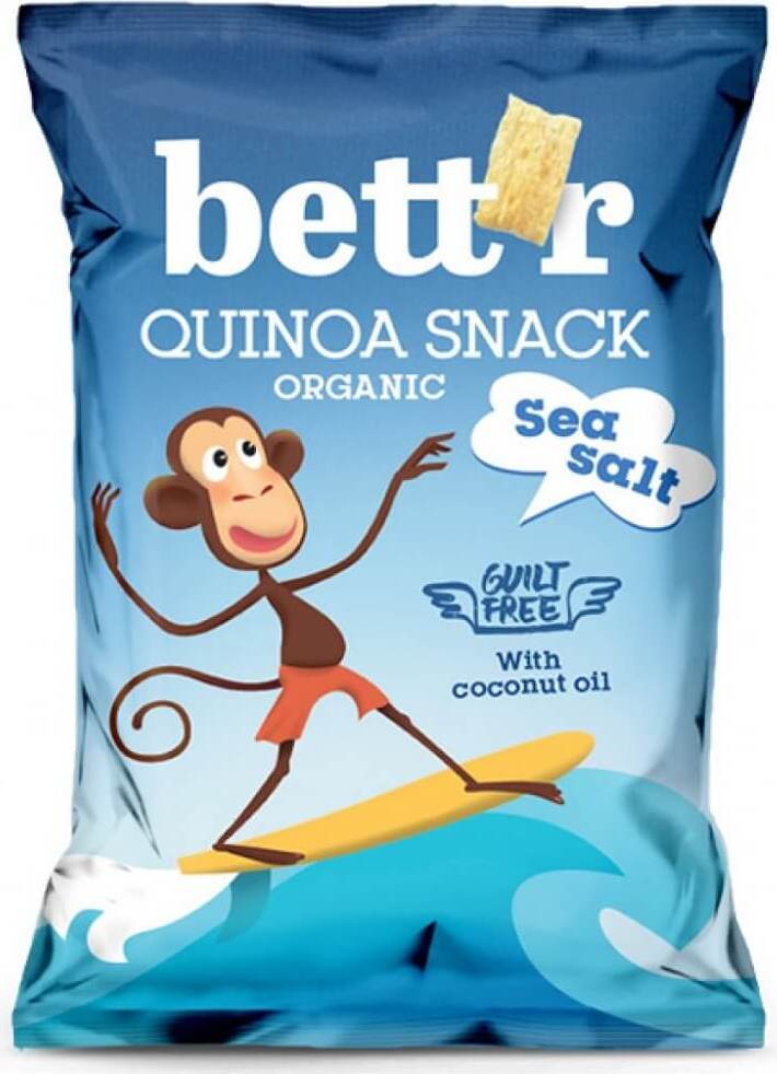 Chips di quinoa con sale marino senza glutine BIO 50 g BETTR